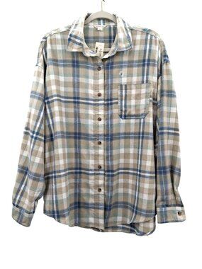 Aeropostale Plaid Flannel Button-Up Shirt Size Large NWT